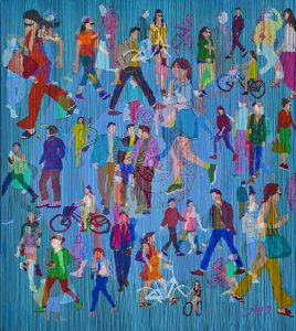 Vibrant City Crowd