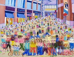 Vibrant City Crowd by Jukyong Park
