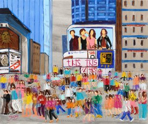 Vibrant City Crowd