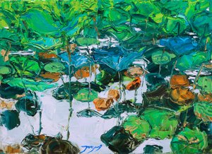Vibrant Lotus Pond