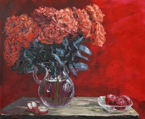 Vibrant Roses and Apples