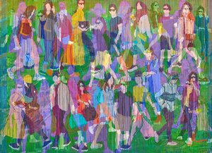 Vibrant Street Crowd