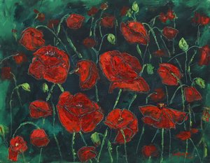 Wild Red Poppies by Jukyong Park