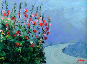Winding Roadside Flowers by Jukyong Park