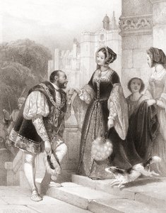 King Henry VIII of England with Anne Boleyn by Jules (after) David