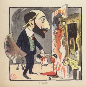 Self-portrait of French painter and illustrator Jean-Alexandre Grun