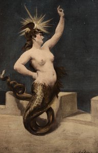 The Melusine Fairy. Pantagruel. Illustration by Jules Garnier. In 