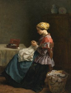 The Little Seamstress by Jules Breton