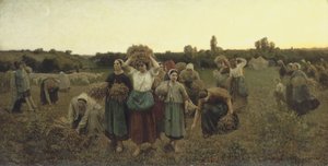 Calling in the Gleaners by Jules Breton