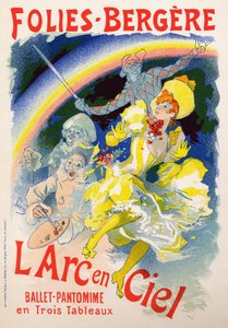 The Rainbow, show at the cabaret Les Folies Bergeres, Paris. Poster by Jules Cheret, France, c.1890