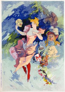 Comedy Allegory, Late 19th Century by Jules Cheret