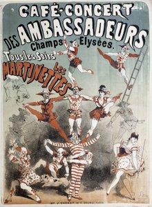 Les Martinettes at the Cafe-Concert des Ambassadeurs - Poster by Jules Cheret, Late 19th Century