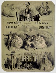 Poster for opera food La vie parisienne by Jacques Offenbach