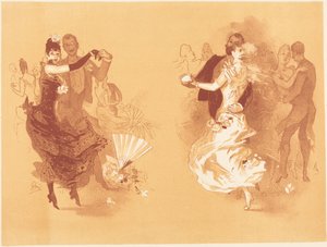 Waltz of the Blonde and Waltz of the Brunette by Jules Cheret