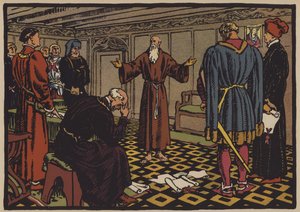 The Hermit Niklaus von Flue and the Treaty of Stans by Jules Courvoisier