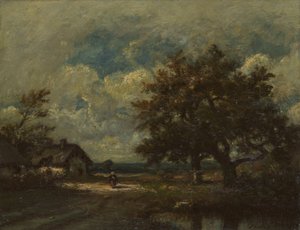 The Cottage by the Roadside, Stormy Sky