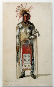 Footprint of an Indian Chief of the Pawnee Ponca Tribe by Jules Emile Saintin