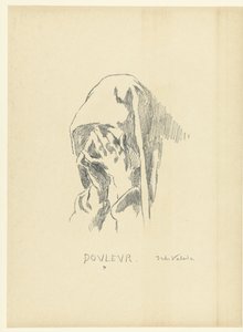 Head of a Mourning Woman with Face in Hands (L
