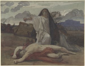 Antigone Gives Token Burial to the Body of Her Brother Polynices
