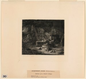 Interior of a Dutch Cottage, from "Etchings of Pictures in the Metropolitan Museum, New York"