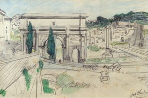 The Roman Forum by Jules Flandrin