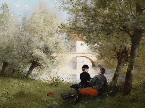 Along the River by Jules Frederic Ballavoine