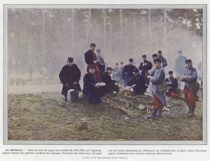 At the Bivouac by Jules Gervais Courtellemont