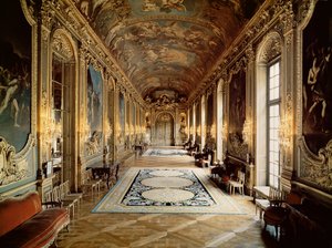 View of the Galerie Doree of the Hotel de Toulouse, c.1720 by Jules Hardouin Mansart