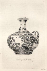 History of the Ceramic Art: A Descriptive and Philosophical Study of the Pottery of All Ages and All Nations: Persia: Soft Porcelain- Gargoulette, Decorated with the Simorg (Plate VI) by Jules Jacquemart
