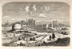 The bridge Allah Verdi Kahn, erected around 1608, in Isfahan (Iran) by Jules Joseph Augustin Laurens