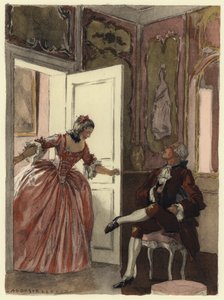 Illustration for memoirs of Casanova by Jules Marie Auguste Leroux