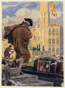 Illustration for memoirs of Casanova by Jules Marie Auguste Leroux