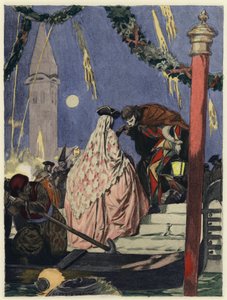 Illustration for memoirs of Casanova by Jules Marie Auguste Leroux