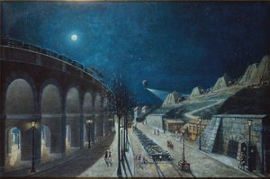 The Point-du-Jour Viaduct and Bastion 35, March 1870 by Jules Mary