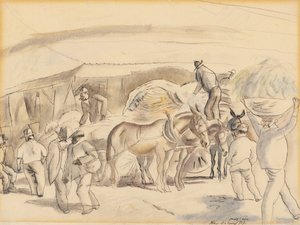 Harvesters by Jules Pascin