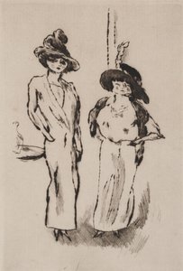 Two Women at the Ball by Jules Pascin