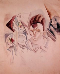 Woman and still life, c.1917