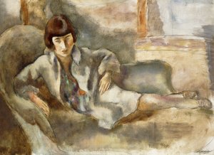 Woman on a Couch, c.1927 by Jules Pascin