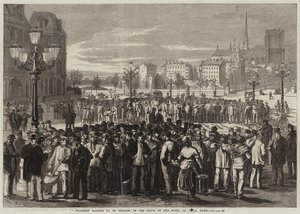 Workmen Waiting to be Engaged in the Place of the Hotel de Ville, Paris