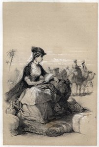 Portrait of Lady Mary Wortley Montagu, British writer by Jules and Raunheim Hermann David