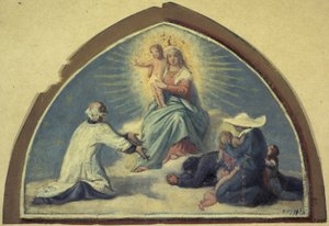 The Virgin Presenting the Child Jesus to Saint Vincent de Paul by Jules Richomme