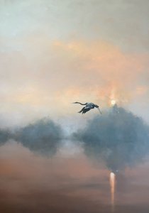 Sunrise Heron Flight