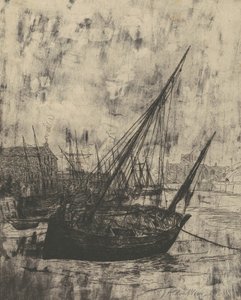 Boats at Peel - Isle of Man by Julian Alden Weir