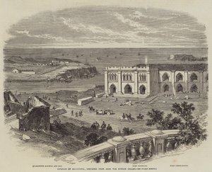 Interior of Sebastopol, sketched from near the Bronze Galley by Julian Portch