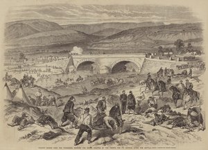 Traktir Bridge over the Tchernaya, showing the Works erected by the French for its Defence after the Battle