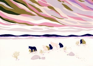 Colorful Arctic Wolves