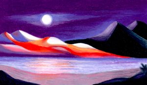 Moonlit Vibrant Mountains