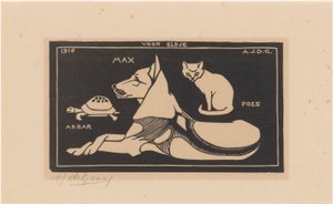 Akbar, Max, Cat by Julie de Graag (signed by artist)