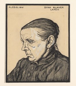 Portrait of Dina Klaver by Julie de Graag (signed by artist)