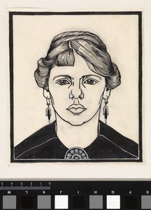 Portrait of a Woman, Front View by Julie de Graag